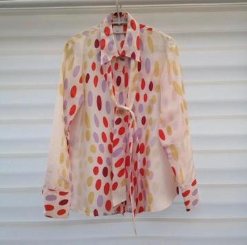 Olivier Strelli set van 100% zijden vintage blouse en rok beschikbaar voor biedingen