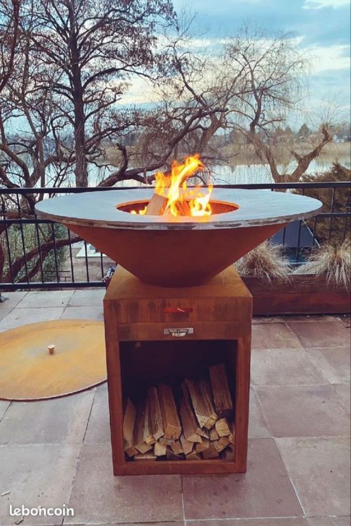 Brasero classique 100 cm diamétre, Jardin & Terrasse, Barbecues au charbon de bois, Neuf, Avec accessoires, Enlèvement ou Envoi