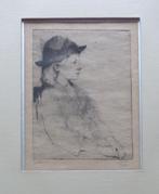 DRIES VAN DEN BROECK / MEISJESPORTRET / ETS / 61x45cm KADER, Antiek en Kunst, Ophalen of Verzenden