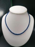 Blauwe saffier edelsteen ketting., Handtassen en Accessoires, Kettingen, Blauw, Nieuw, Ophalen of Verzenden, Met edelsteen