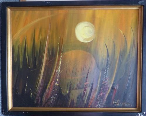 HERREMAN LODE OLIE OP DOEK, Antiek en Kunst, Kunst | Schilderijen | Modern, Ophalen