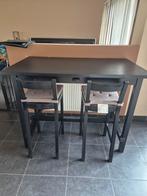 Bartafel met bijhorende barkrukken en kussentjes, Huis en Inrichting, Ophalen