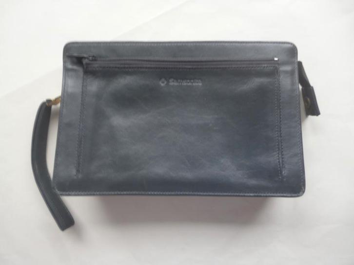 Vintage lederen tasje grijs Samsonite 23x15cm, Bijoux, Sacs & Beauté, Sacs | Sacs à bandoulière, Comme neuf, Gris, Cuir, Enlèvement ou Envoi