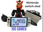 Nintendo switch oled met 100 games, Games en Spelcomputers, Ophalen of Verzenden, Zo goed als nieuw, Switch OLED