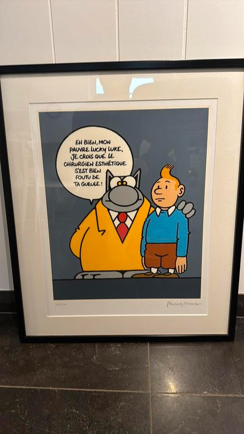MON PAUVRE LUCKY LUKE / Geluck le Chat, Antiek en Kunst, Kunst | Litho's en Zeefdrukken, Ophalen