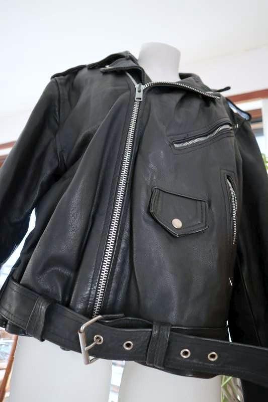 zwart sterk leder origineel motor vest, Motoren, Kleding | Motorkleding, Jas | leer, Tweedehands, Ophalen of Verzenden