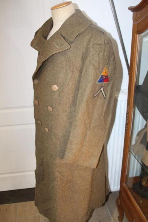 US WO2 „Overcoat Wool” 42S - 5th Armored Div. - 1943, Verzamelen, Militaria | Tweede Wereldoorlog, Landmacht, Kleding of Schoenen