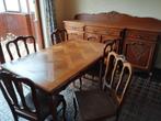 Woonkamerstijl (tafel, 6 stoelen, dressoir, dressoir, Ophalen of Verzenden, Gebruikt