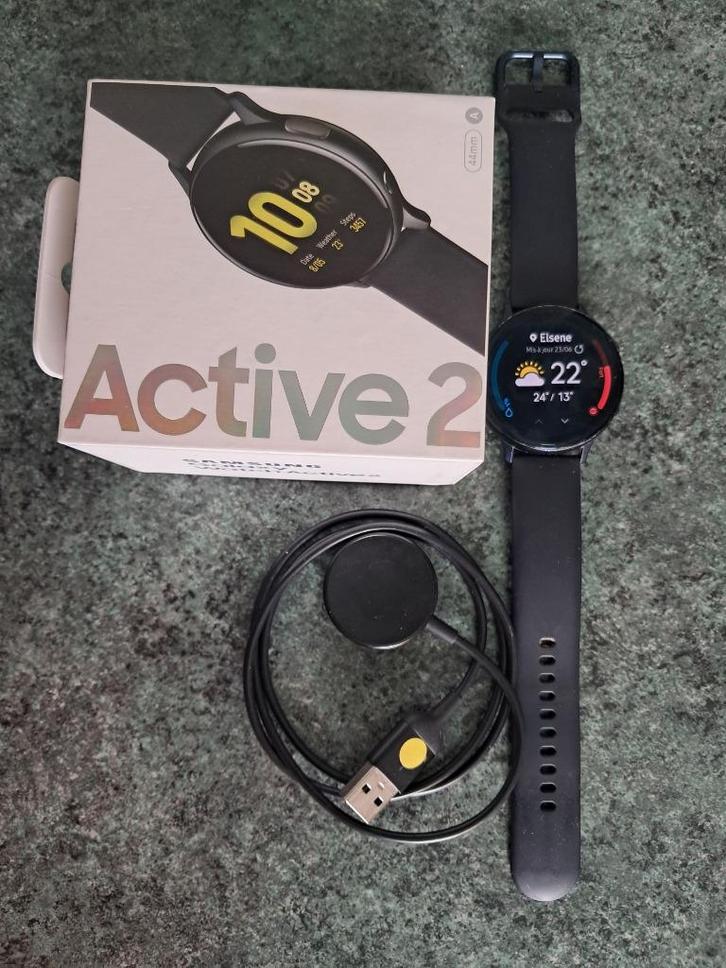 Samsung Galaxy Watch Active 2 superzwarte smartwatch, Handtassen en Accessoires, Smartwatches, Android, Conditie, GPS, Ophalen of Verzenden