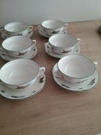 6 soepkommen plus schotel Johnson Brothers eend en fazant, Antiek en Kunst, Antiek | Servies los, Ophalen