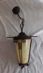 Vintage hanglamp, Ophalen of Verzenden, Gebruikt, Glas, 50 tot 75 cm