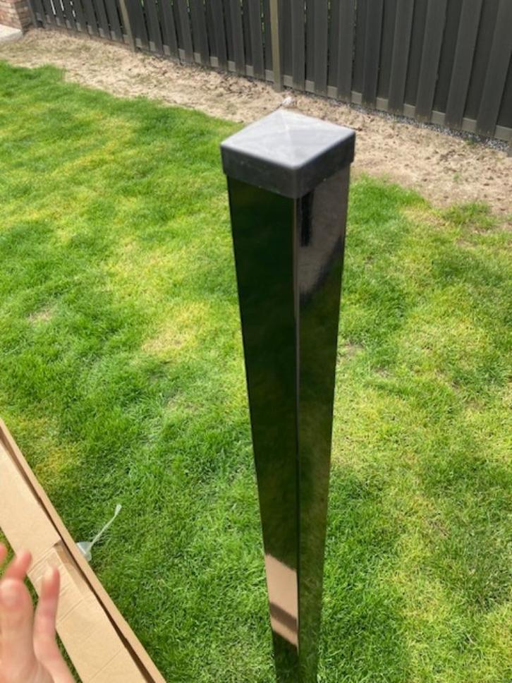 Aluminium zwarte vierkante paal Giardino, Doe-het-zelf en Bouw, Overige Doe-Het-Zelf en Bouw, Nieuw, Ophalen