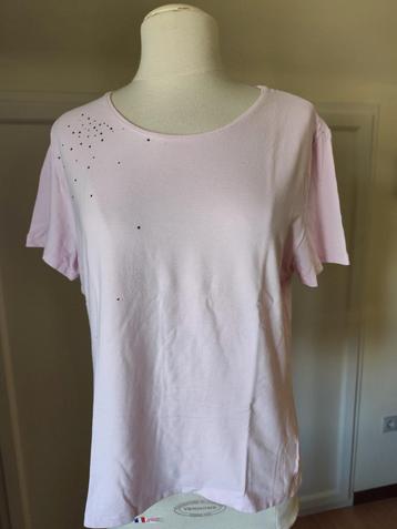 Licht roze t-shirt, bandolera XL,
