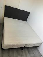 Bedframe 160 x 200cm, inclusief matrassen en topper, Huis en Inrichting, Slaapkamer | Bedden, Ophalen, Zwart, Tweepersoons, Zo goed als nieuw