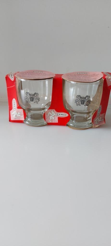 Lamot 2 oude verzamel glazen in originele verpakking, Verzamelen, Biermerken, Nieuw, Glas of Glazen, Overige merken, Ophalen of Verzenden