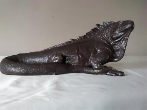 Iguane vintage en terre cuite vernissée, Antiquités & Art, Art | Sculptures & Bois, Enlèvement ou Envoi