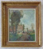 HENRI JOSEPH PAUWELS / BOERDERIJ / OLIEVERF DOEK / 67x57cm, Antiek en Kunst, Kunst | Schilderijen | Klassiek, Ophalen of Verzenden