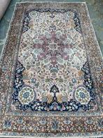 Handgeknoopt kashmir natuurzijde perzische tapijt, Ophalen of Verzenden, Zo goed als nieuw