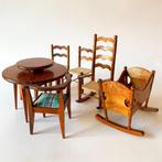 Vintage houten miniatuurmeubeltjes voor poppenhuis, Verzamelen, Poppenhuis, Ophalen of Verzenden, X, X