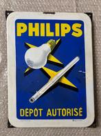 Emaille bord PHILIPS Depot Autorise 1948, Antiek en Kunst, Ophalen of Verzenden
