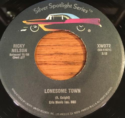 Ricky Nelson - Lonesome Town / C'est à vous - Rock & Roll, CD & DVD, Vinyles Singles, Comme neuf, Single, Autres genres, 7 pouces