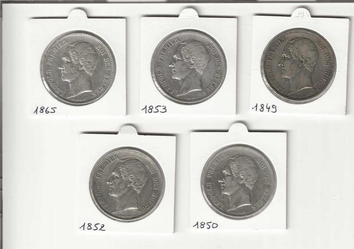 zilver munten Leopold 1 -Leopold 2 -Leopold 3, Postzegels en Munten, Munten | België, Zilver, Zilver, Ophalen of Verzenden