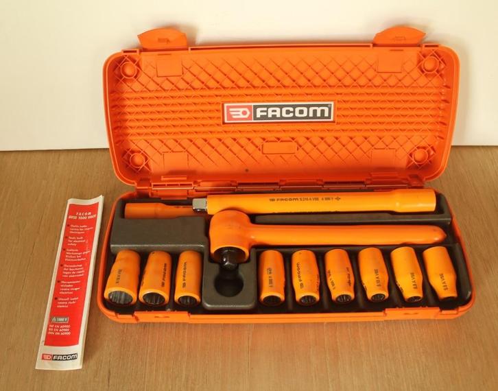 Facom S400 dopsleutelset, geïsoleerd tot 1000 Volt, Doe-het-zelf en Bouw, Gereedschap | Handgereedschap, Nieuw, Verzenden