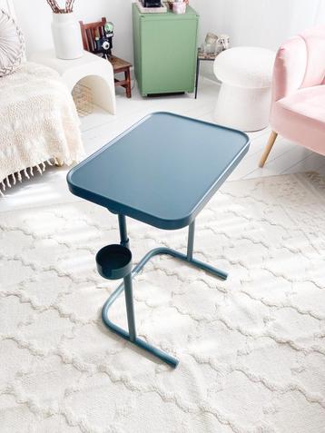 Ikea BJÖRKÅSEN laptoptafel blauw, Informatique & Logiciels, Tables d'ordinateur portable, Enlèvement, Comme neuf, Réglable en hauteur