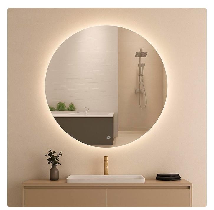 BORELLI - Spiegel met verlichting smart, Huis en Inrichting, Woonaccessoires | Spiegels, Nieuw, 50 tot 75 cm, Minder dan 100 cm
