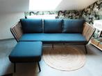 Loungeset met voetbank inclusief kussens antraciet, Ophalen, Loungeset
