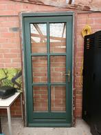 Volhouten buitendeur met dubbel glas, Ophalen, Gebruikt, Hout, Buitendeur