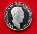 Leopold III token / penning / medaille .925 zilver, Ophalen of Verzenden, Zilver