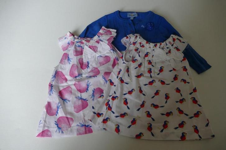 2 kleedjes: River Woods: 2-3 jaar + gilet, Kinderen en Baby's, Kinderkleding | Maat 92, Zo goed als nieuw, Meisje, Jurk of Rok
