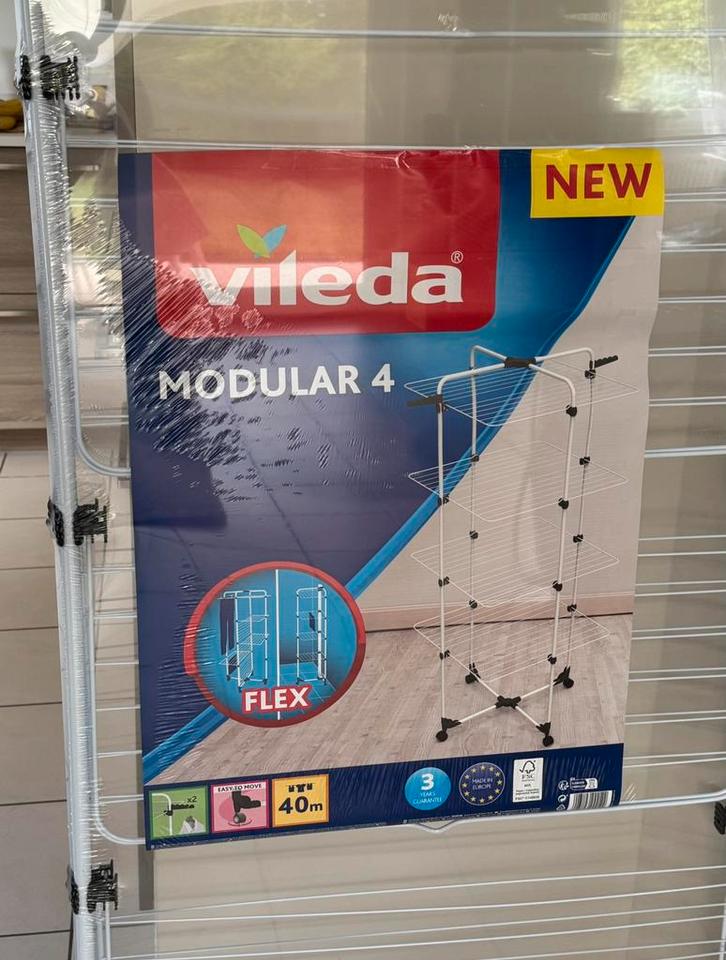 Vileda Modular 4 - Séchoir à linge tour à 4 niveaux NEUVE, Huis en Inrichting, Schoonmaakartikelen, Ophalen