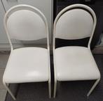 2 witte keukenstoelen, Huis en Inrichting, Stoelen, Ophalen
