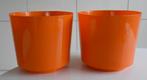 Oranje bloempotten Lega, 25 tot 40 cm, Kunststof, Binnen, Ophalen of Verzenden