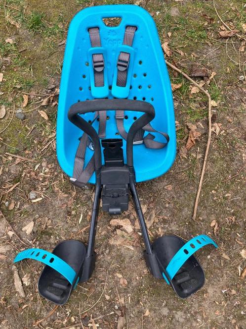 Fietsstoel: Yepp mini voorzitje - ocean blue, Fietsen en Brommers, Fietsaccessoires | Fietsstoeltjes, Gebruikt, Voorzitje, 9 t/m 18 kg
