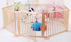Parc Bébé en Bois - 8 Éléments - Barrière Sécurité Pliable -, Ophalen, Gebruikt, Overige vormen