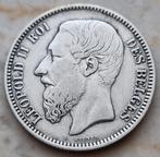 2 Francs 1867 Leopold II, Zilver, Ophalen of Verzenden, Zilver, Losse munt