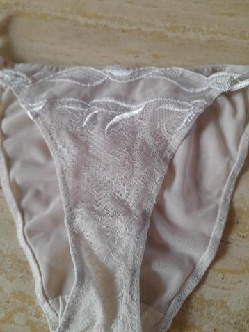 Culotte transparente blanche/beige de Luna Size Medium