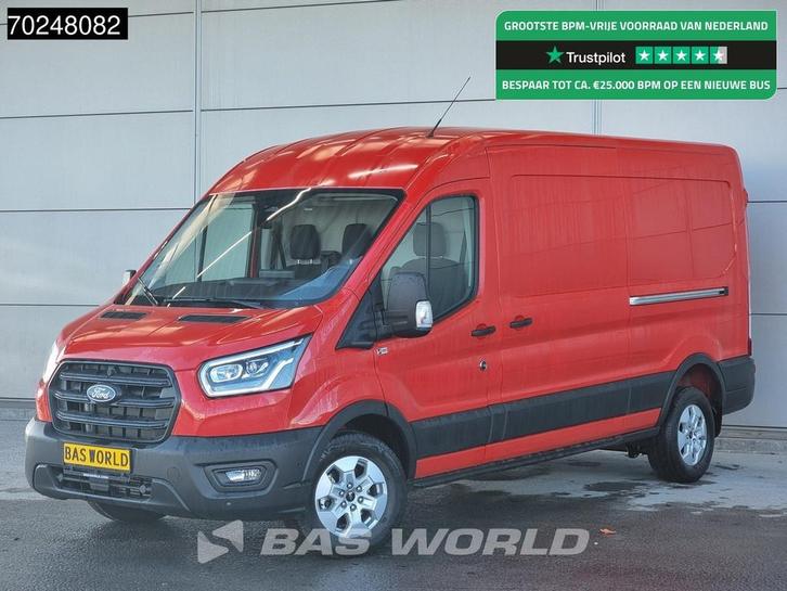 Ford Transit 165pk Automaat Limited Dubbele schuifdeur L3H2, Auto's, Bestelwagens en Lichte vracht, Bedrijf, Te koop, Achteruitrijcamera