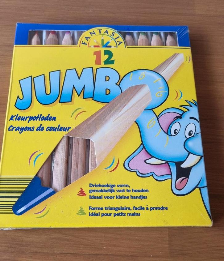 kleurpotloden jumbo driehoek, Hobby & Loisirs créatifs, Dessin, Neuf, Crayon ou Feutre, Enlèvement ou Envoi