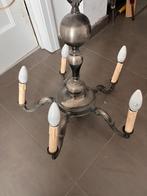 Vintage tinnen kroonluchter met 5 takken, Huis en Inrichting, Ophalen, Gebruikt