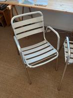 Inox stoelen 2 stuks, Ophalen, Gebruikt, Metaal, Twee