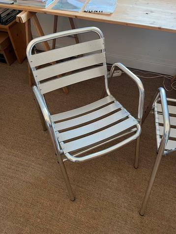 Inox stoelen 2 stuks beschikbaar voor biedingen