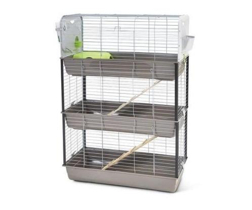 Cage à lapins triple Caesar 3 - lapins, cobayes, Animaux & Accessoires, Rongeurs & Lapins | Cages & Clapiers, Neuf, Cage, 90 cm ou plus