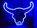 Neon LED sign Bull head - stier - blauw neon - mancave nieuw, Huis en Inrichting, Ophalen of Verzenden, Nieuw, Neon