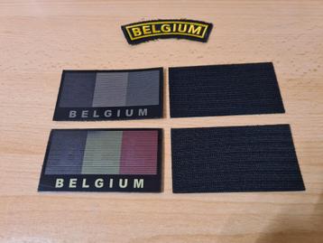 Set badges BELGIUM vlag met velcro  beschikbaar voor biedingen