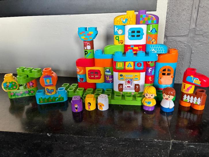 Vtech bla bla blocks / blokken (2 sets), Kinderen en Baby's, Speelgoed | Bouwstenen, Zo goed als nieuw, Overige merken, Ophalen