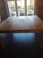 Vierkante teak tafel, 1.50m x 1.50m, Huis en Inrichting, Ophalen of Verzenden, Zo goed als nieuw